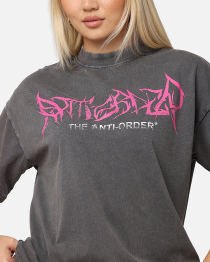 The Anti Order GHXST Mock Neck T-Shirt Washed Charcoal