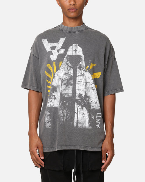 The Anti Order Legion Mock Neck T-Shirt Washed Charcoal