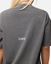 The Anti Order Legion Mock Neck T-Shirt Washed Charcoal