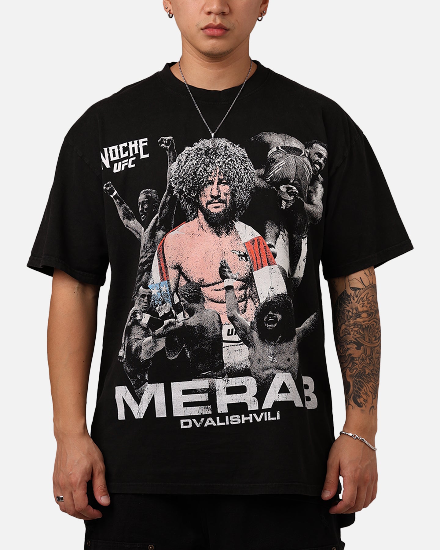 UFC By Culture Kings Merab Dvalishvili Noche T-Shirt Black