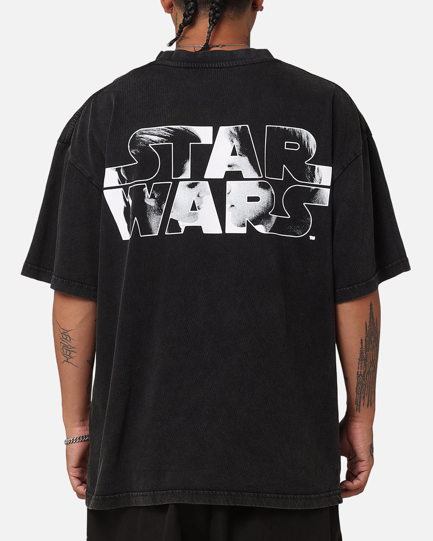 Star Wars Princess Leia Vintage T-Shirt Black Acidwash | Culture
