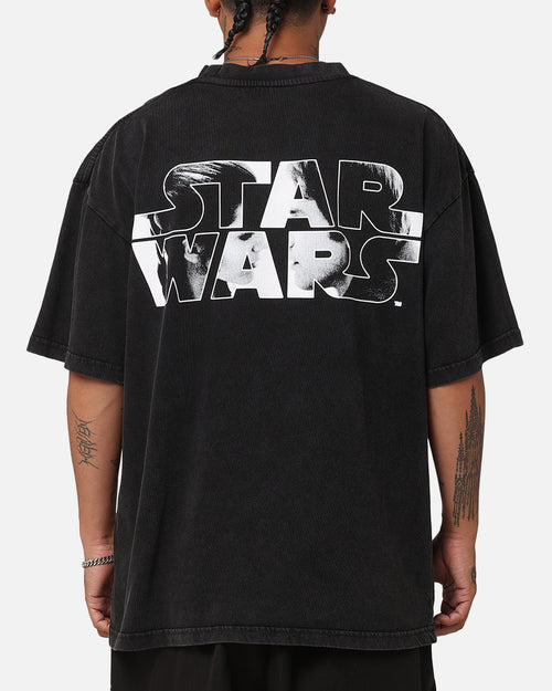Star Wars Princess Leia Vintage T-Shirt Black Acidwash