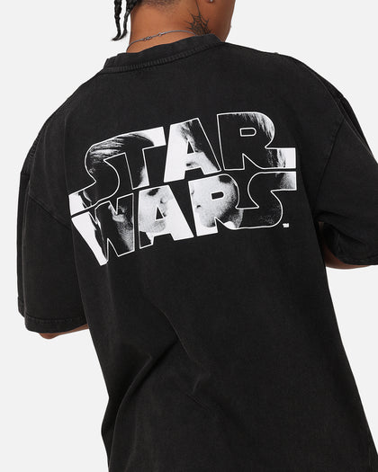 Star Wars Princess Leia Vintage T-Shirt Black Acidwash