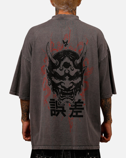 The Anti Order Oni Mockneck T-Shirt Washed Charcoal