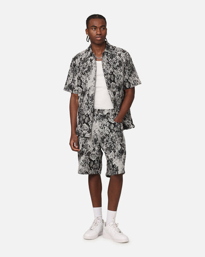 XXIII Denim Jacquard Button Up Shirt Black Denim