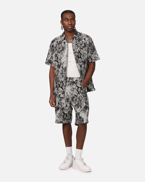 XXIII Denim Jacquard Button Up Shirt Black Denim