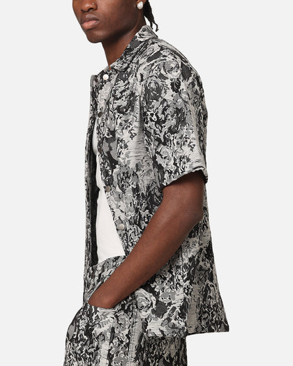 XXIII Denim Jacquard Button Up Shirt Black Denim