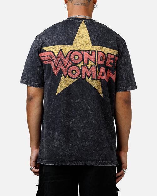 New Era X DC Wonder Women T-Shirt Washed Black