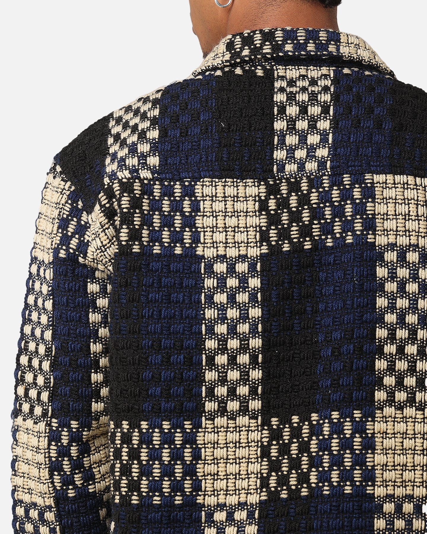 XXIII Textured Weave Jacket Blue/Black/Yellow | Culture Kings US