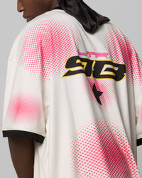 Loiter Motorway Sport T-Shirt Off White/Pink