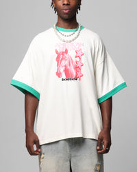 Loiter Western Front Ringer T-Shirt White/Green