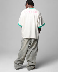 Loiter Western Front Ringer T-Shirt White/Green