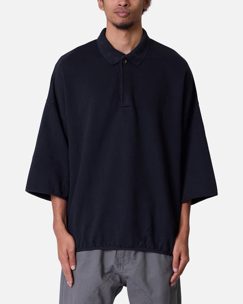 MNML Oversized Knit Polo Shirt Black | Culture Kings US