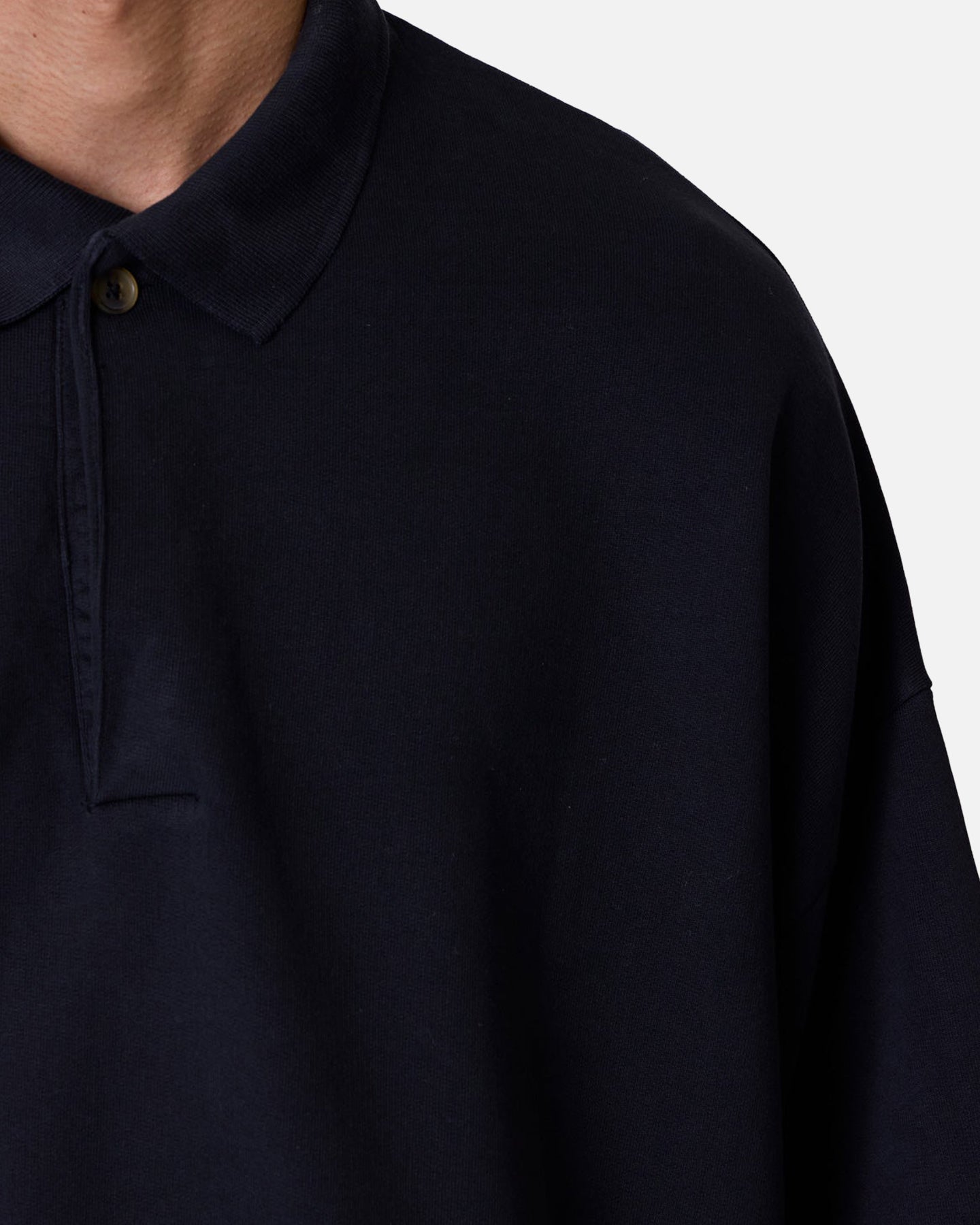 【新品未使用】BATONER / KNIT POLO SHIRT MNML Oversized Knit Polo Shirt Black | Culture Kings US