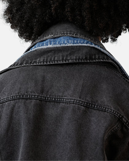 MNML Triple Threat Trucker Jacket Black/Blue