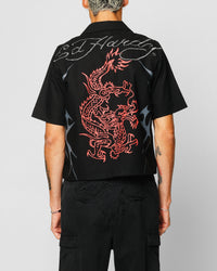 Ed Hardy Techno Button Up Shirt Black