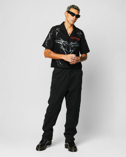Ed Hardy Techno Button Up Shirt Black