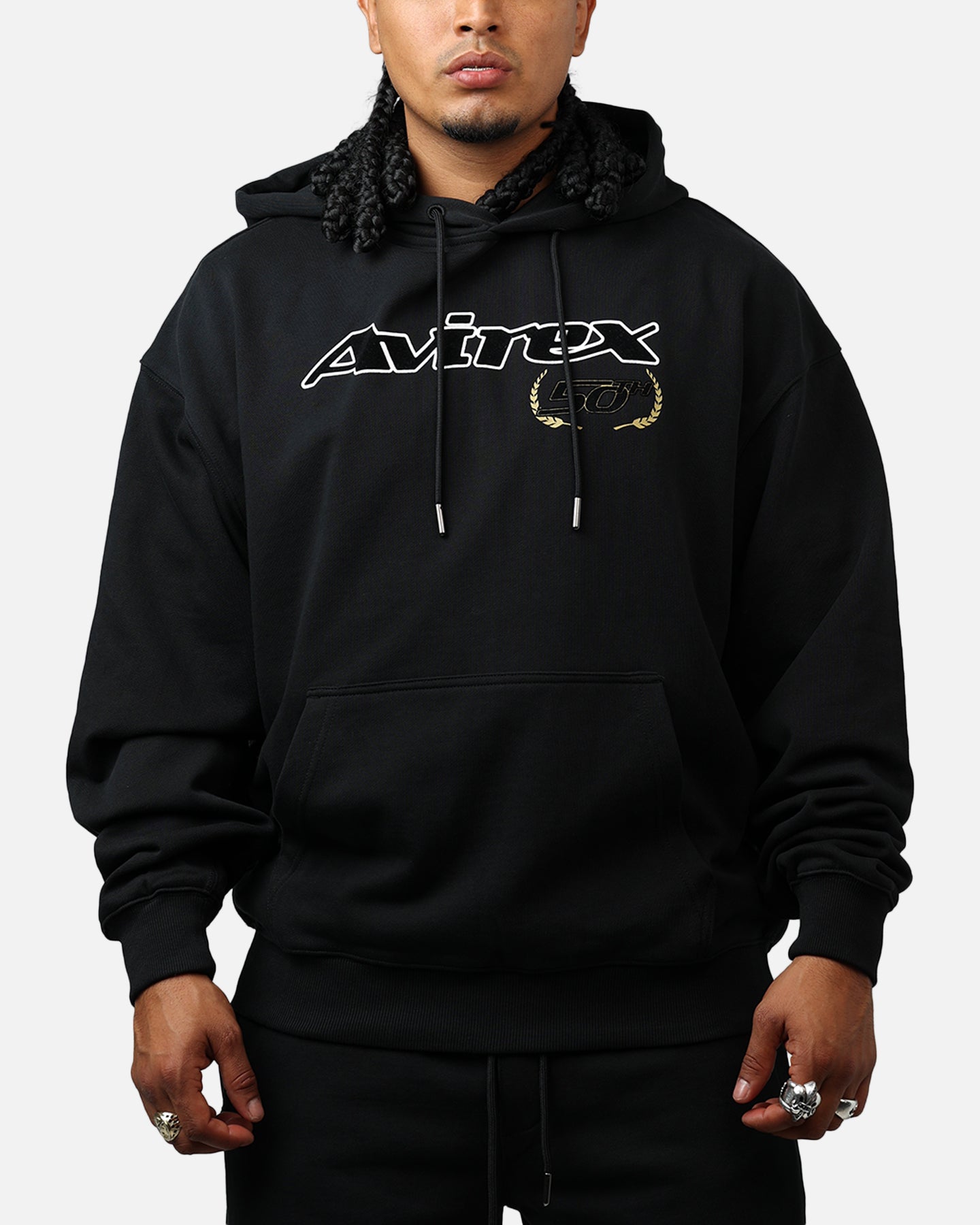 Avirex Gold Hoodie Black/Gold | Culture Kings US
