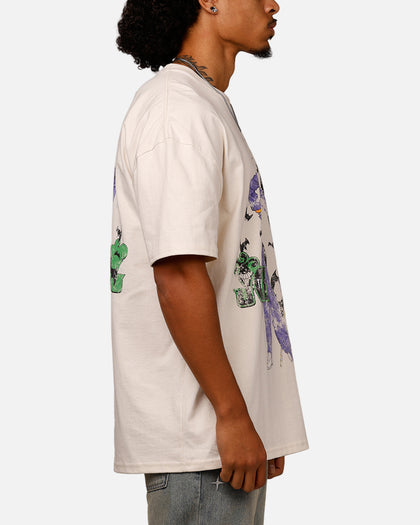 American Thrift X DC Batman The Joker Cane Heavy T-Shirt Off White