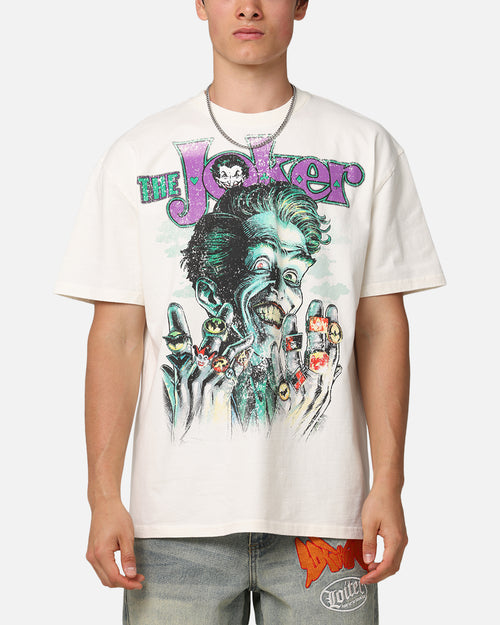American Thrift X DC Batman The Joker Rings Heavy T-Shirt Off White