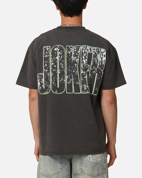 American Thrift X DC Batman The Joker Smile Heavy T-Shirt Black Wash