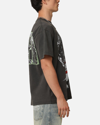 American Thrift X DC Batman The Joker Smile Heavy T-Shirt Black Wash