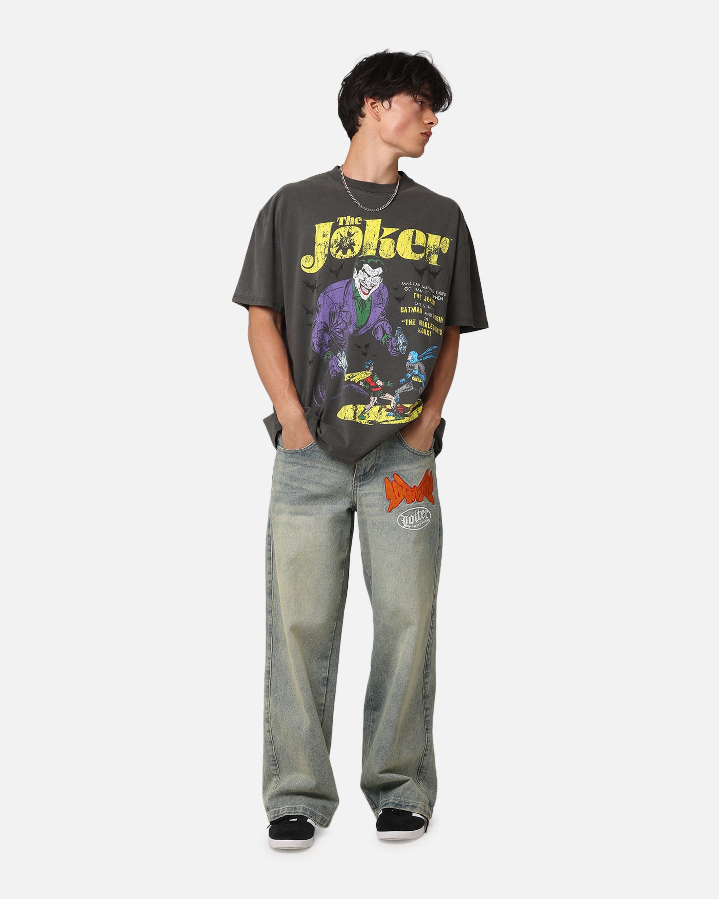 American Thrift X DC Batman The Joker Harley Hoax Heavyweight T American Thrift X DC Batman The Joker Harley Hoax Heavyweight T