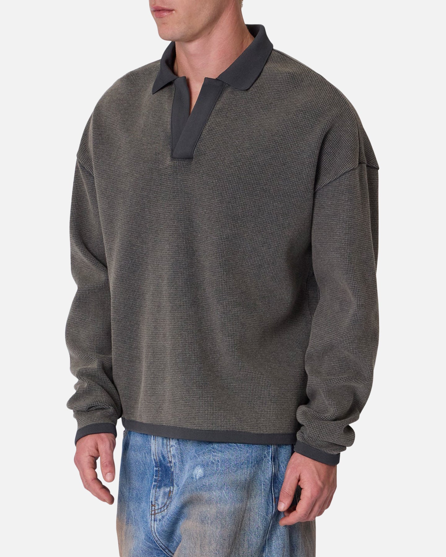トップス lidnm Te/Ca Milled Light Polo M LIDNM Te/Ca Milled Light Polo Mサイズ MNML Polo Thermal Long