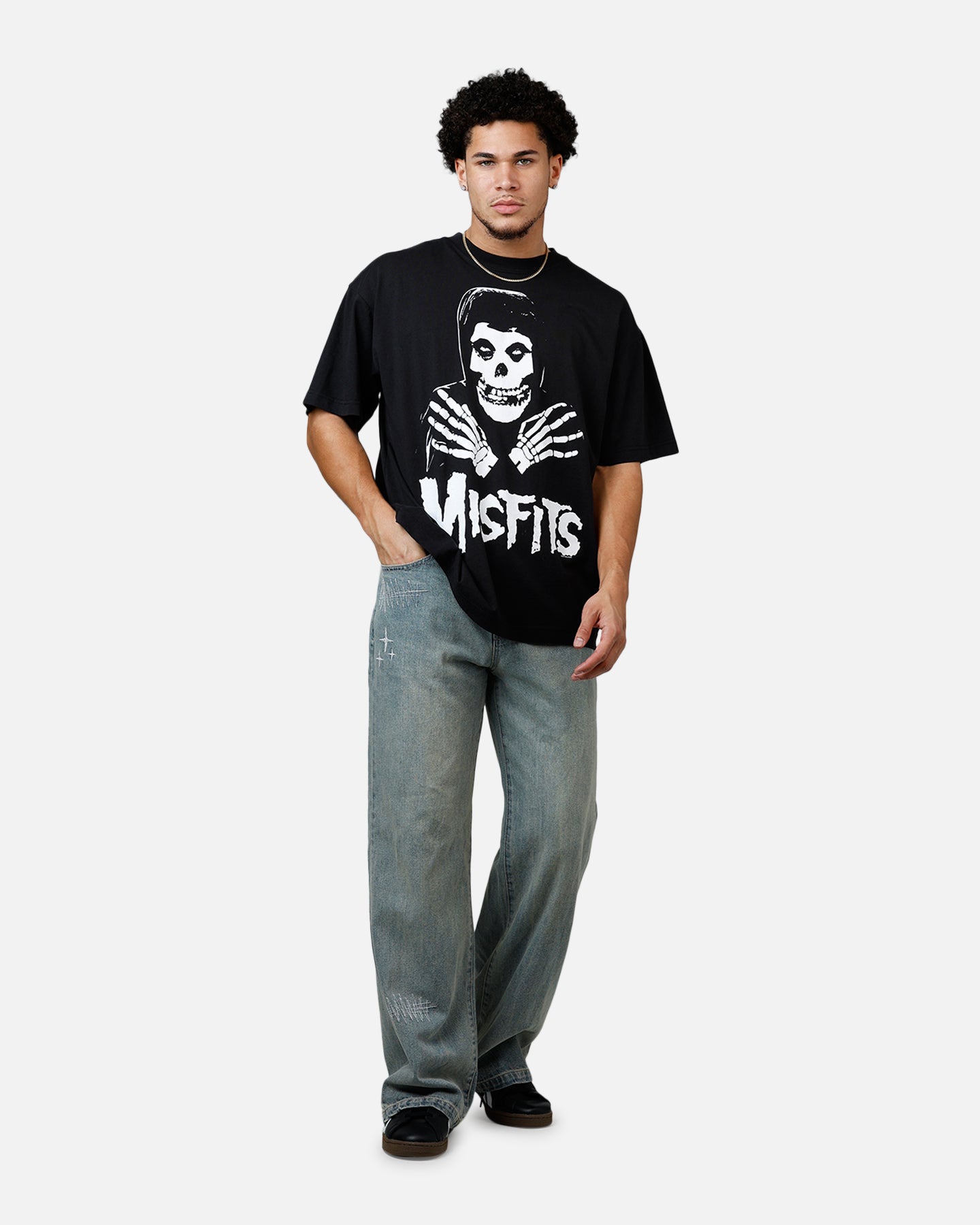 Global Merchandising Misfits Crossed Hands T-Shirt Black | Culture