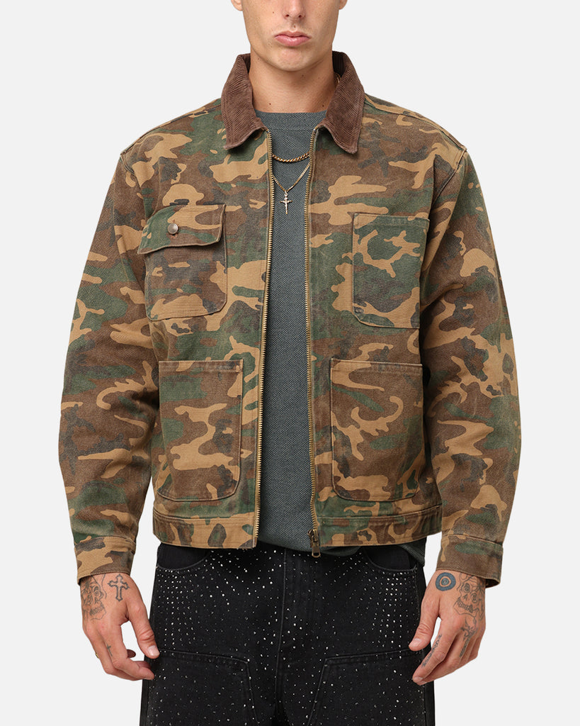XXIII Camo Cargo Jacket Washed Green Camo | Culture Kings US