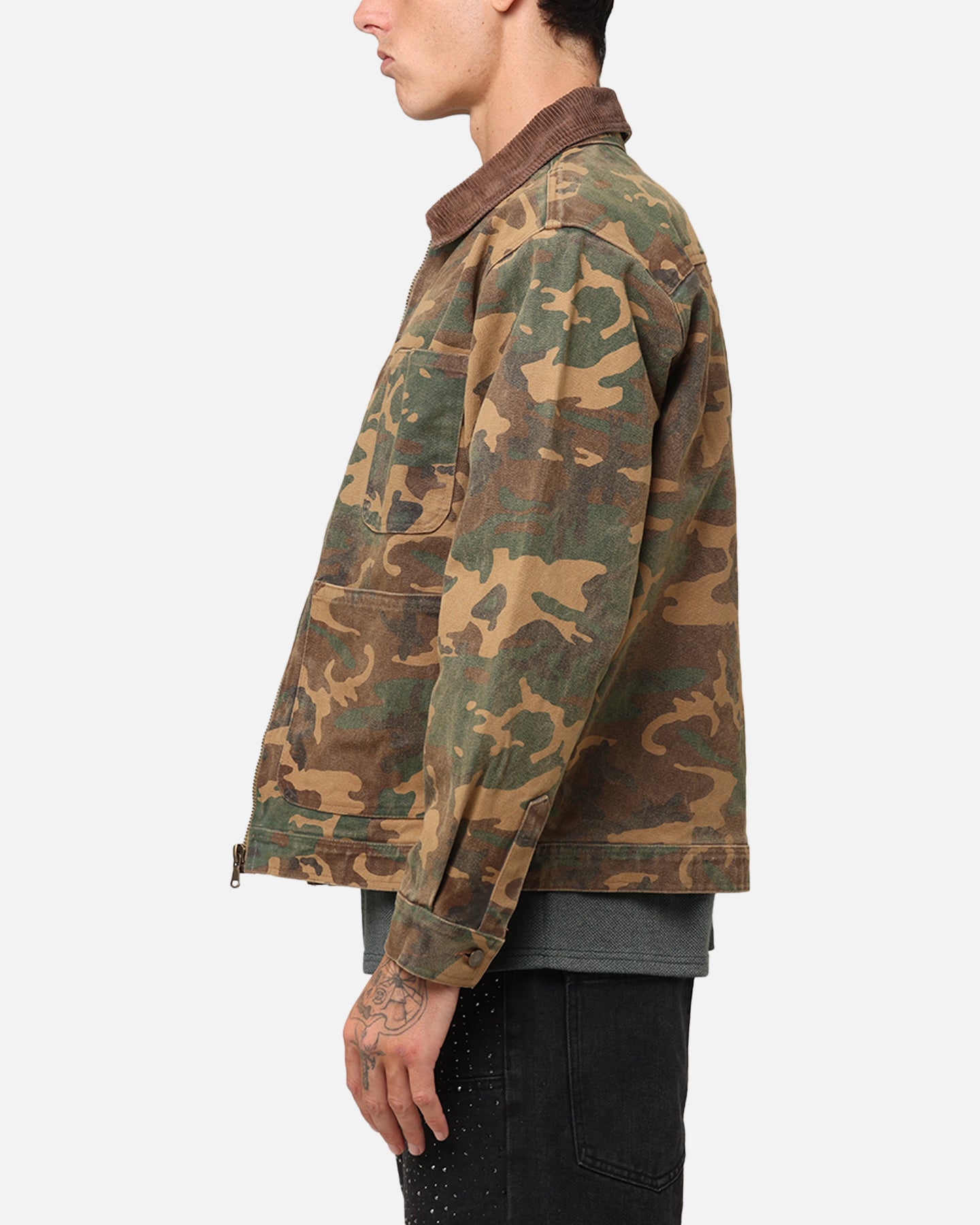 XXIII Camo Cargo Jacket Washed Green Camo | Culture Kings US