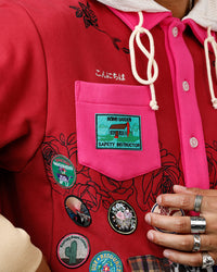 ABC Patch Hoodie Rose