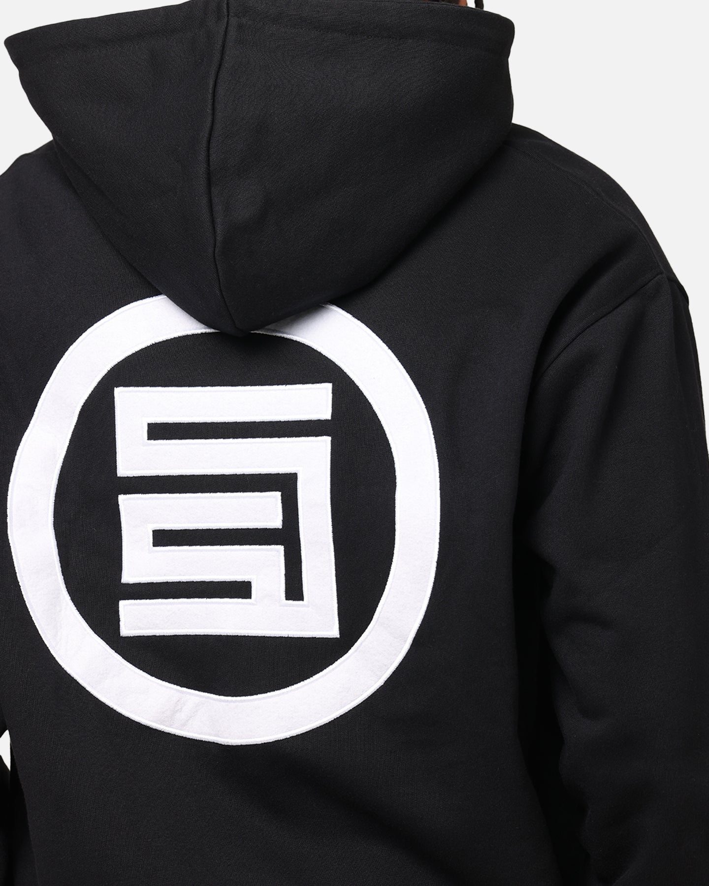 S Double Applique Zip-Up Hoodie Black | Culture Kings US