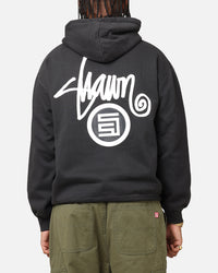 S Double Shawn Dot Hoodie Washed Black