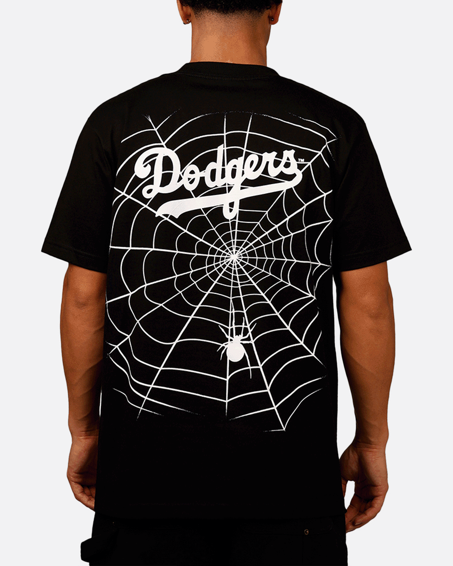Mitchell & Ness Los Angeles Dodgers Web T-Shirt Black | Culture