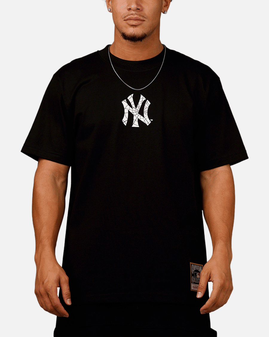 Mitchell & Ness New York Yankees Web T-Shirt Black | Culture Kings US