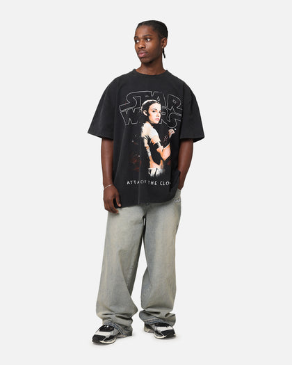 Star Wars Episode II Vintage T-Shirt Black Acidwash