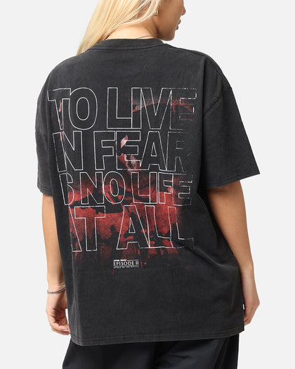 Star Wars Episode II Vintage T-Shirt Black Acidwash