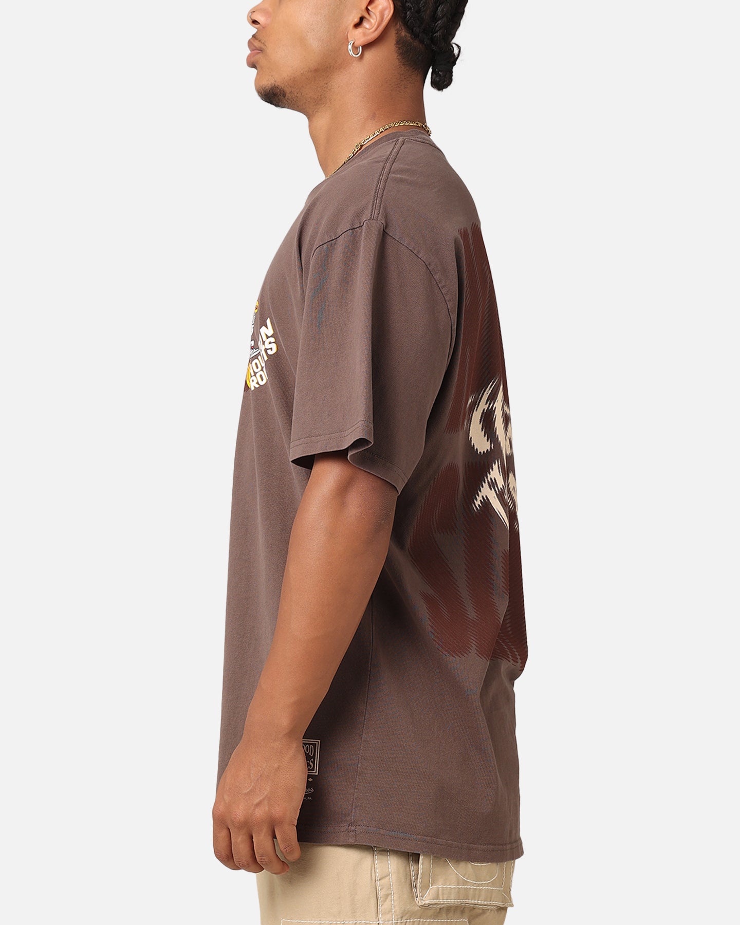 Mitchell & Ness Houston Rockets AG T-Shirt Brown | Culture Kings US
