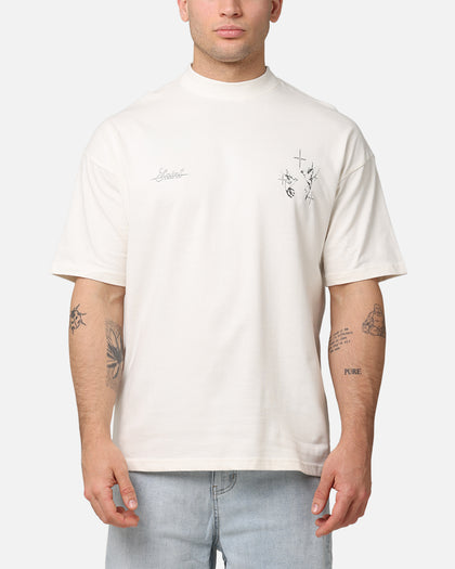 Saint Morta Destiny Rising Mock Neck T-Shirt Off White