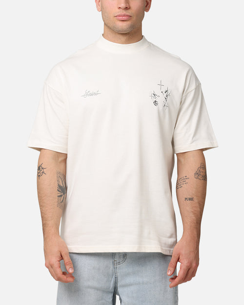 Saint Morta Destiny Rising Mock Neck T-Shirt Off White