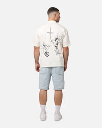 Saint Morta Destiny Rising Mock Neck T-Shirt Off White
