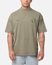 Saint Morta Destiny Rising Mock Neck T-Shirt Vintage Khaki
