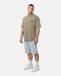 Saint Morta Destiny Rising Mock Neck T-Shirt Vintage Khaki