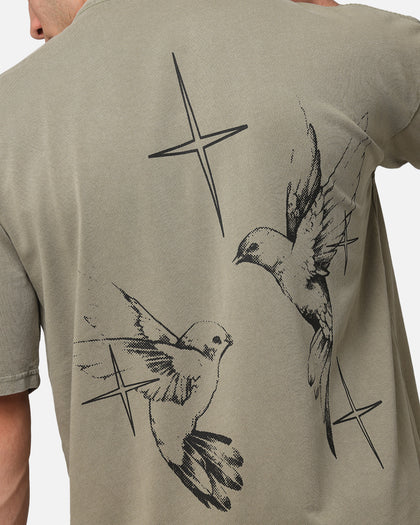 Saint Morta Destiny Rising Mock Neck T-Shirt Vintage Khaki