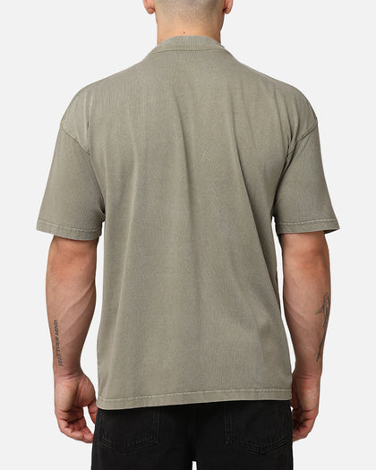 Saint Morta Forever Mock Neck T-Shirt Vintage Khaki