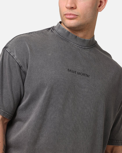 Saint Morta Raven Boxy T-Shirt Washed Charcoal