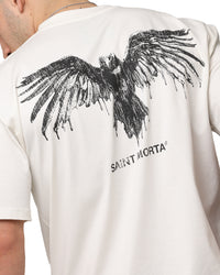 Saint Morta Raven Boxy T-Shirt Off White