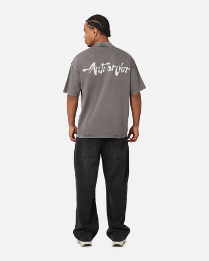 The Anti Order A2K Mock Neck T-Shirt Washed Charcoal