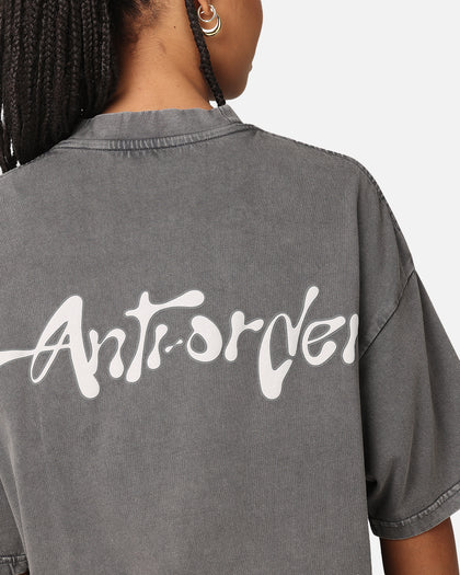 The Anti Order A2K Mock Neck T-Shirt Washed Charcoal